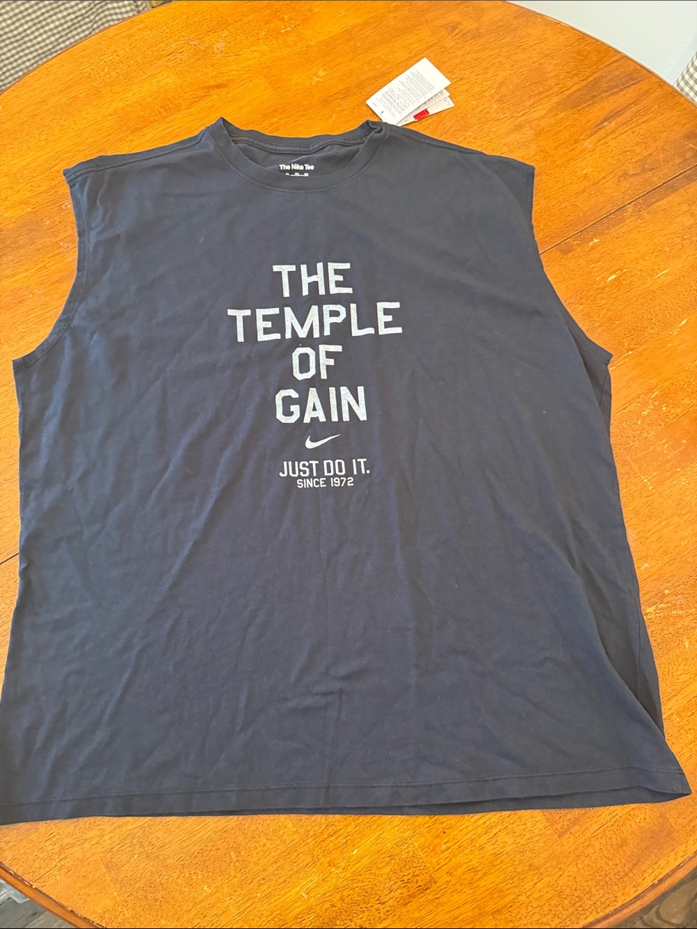 Nike Tank Top XXL Medium Black Temple Of Gain Graphic Training HJ3687-010